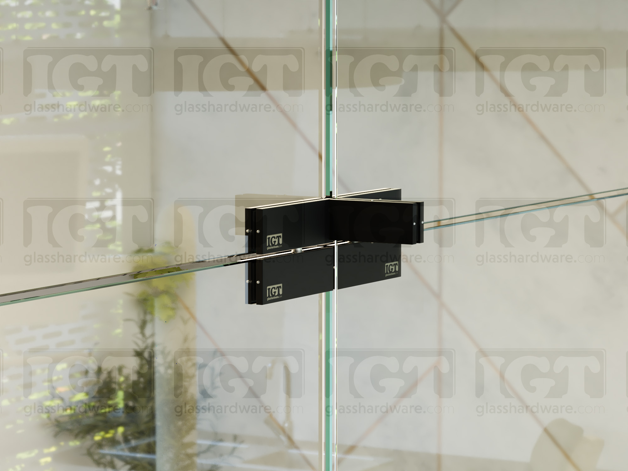 IGT Double Transom Patch with Support Fin - Matte Black - Image 4