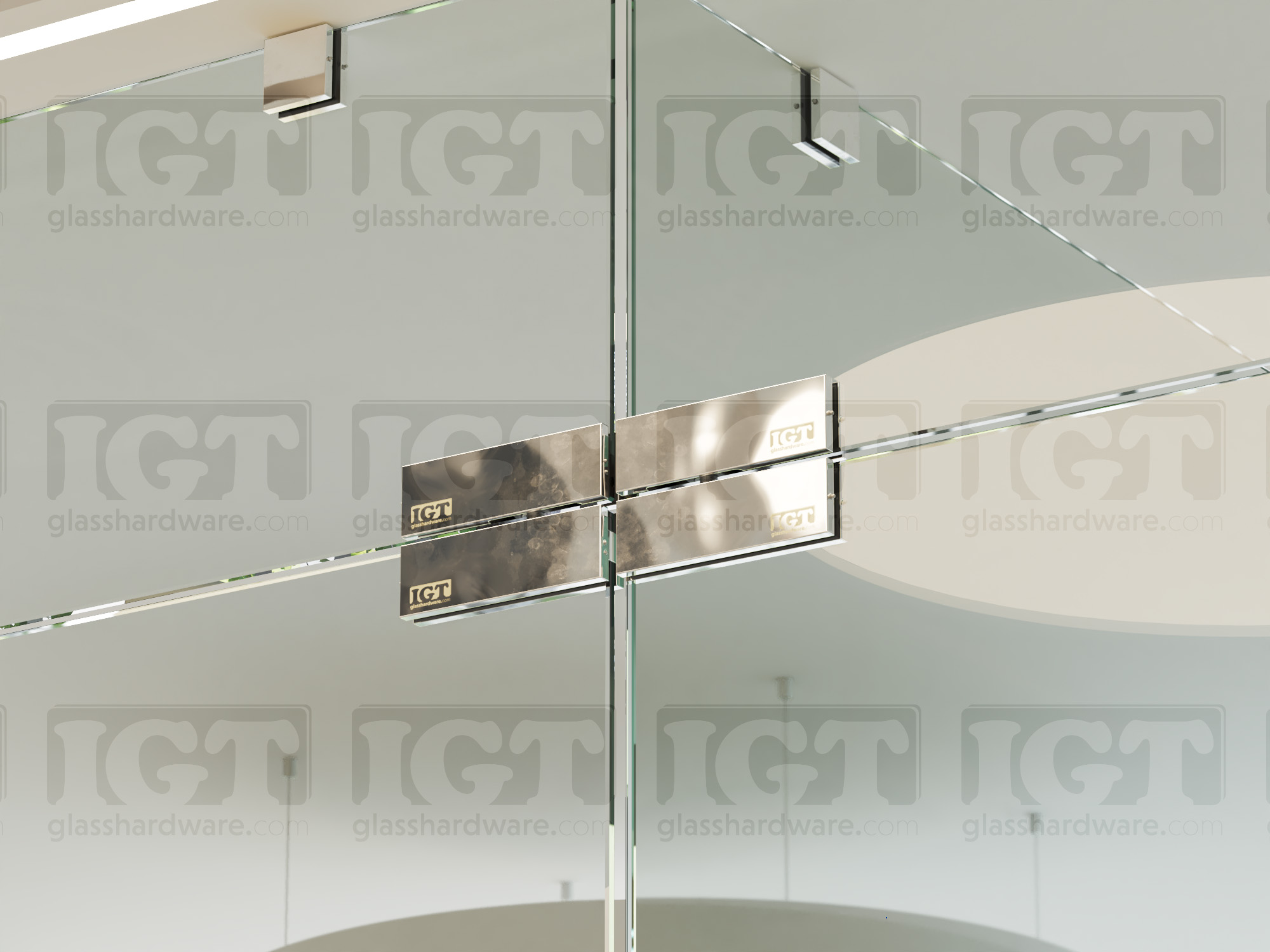 IGT Double Transom Patch with Support Fin - Polished Stainless - Image 5