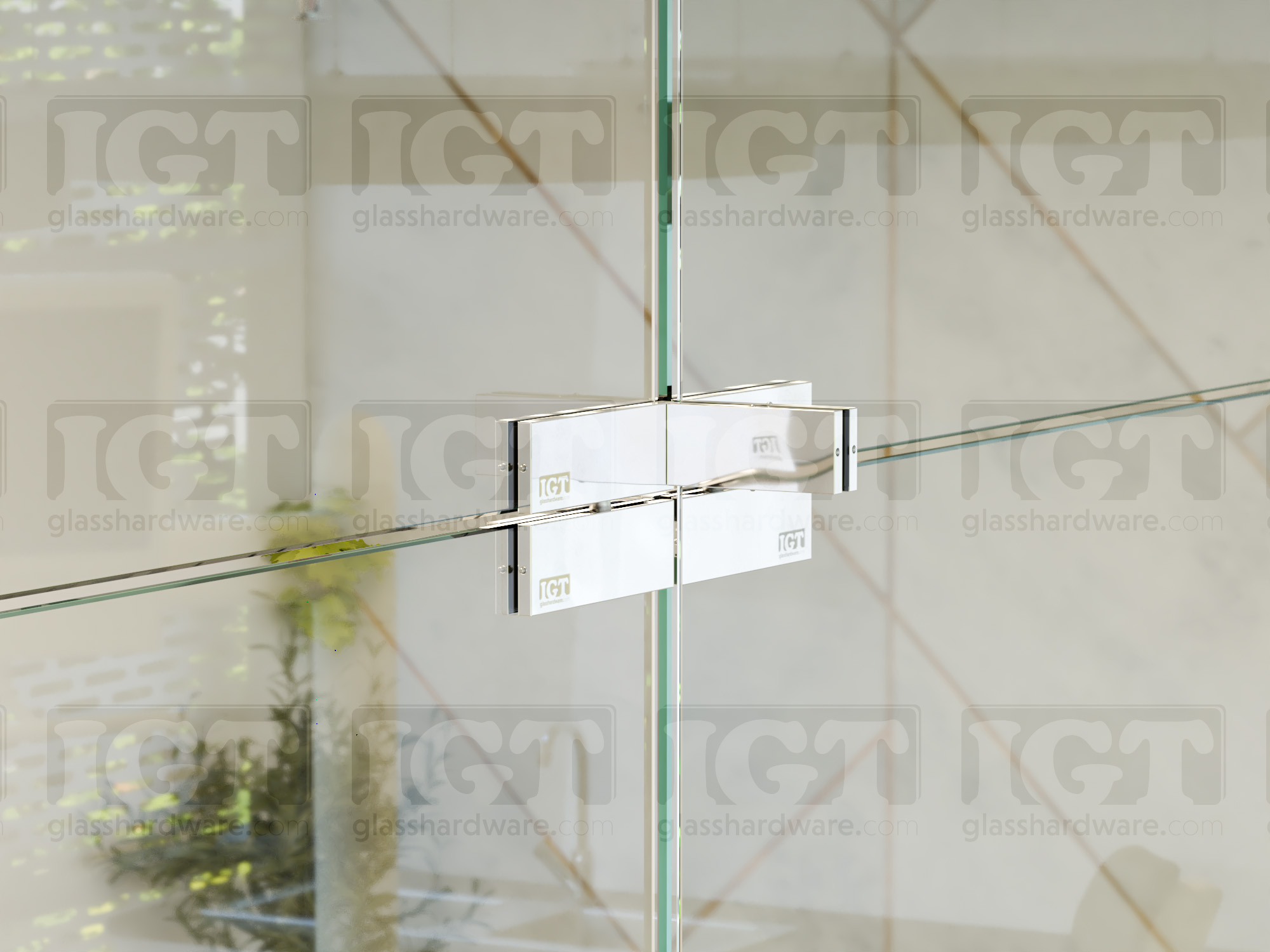 IGT Double Transom Patch with Support Fin - Polished Stainless - Image 4