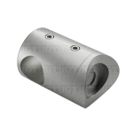 Center Rod Connector for Round Post – Brushed Stainless