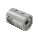 Center Rod Connector for Square Post – Brushed Stainless