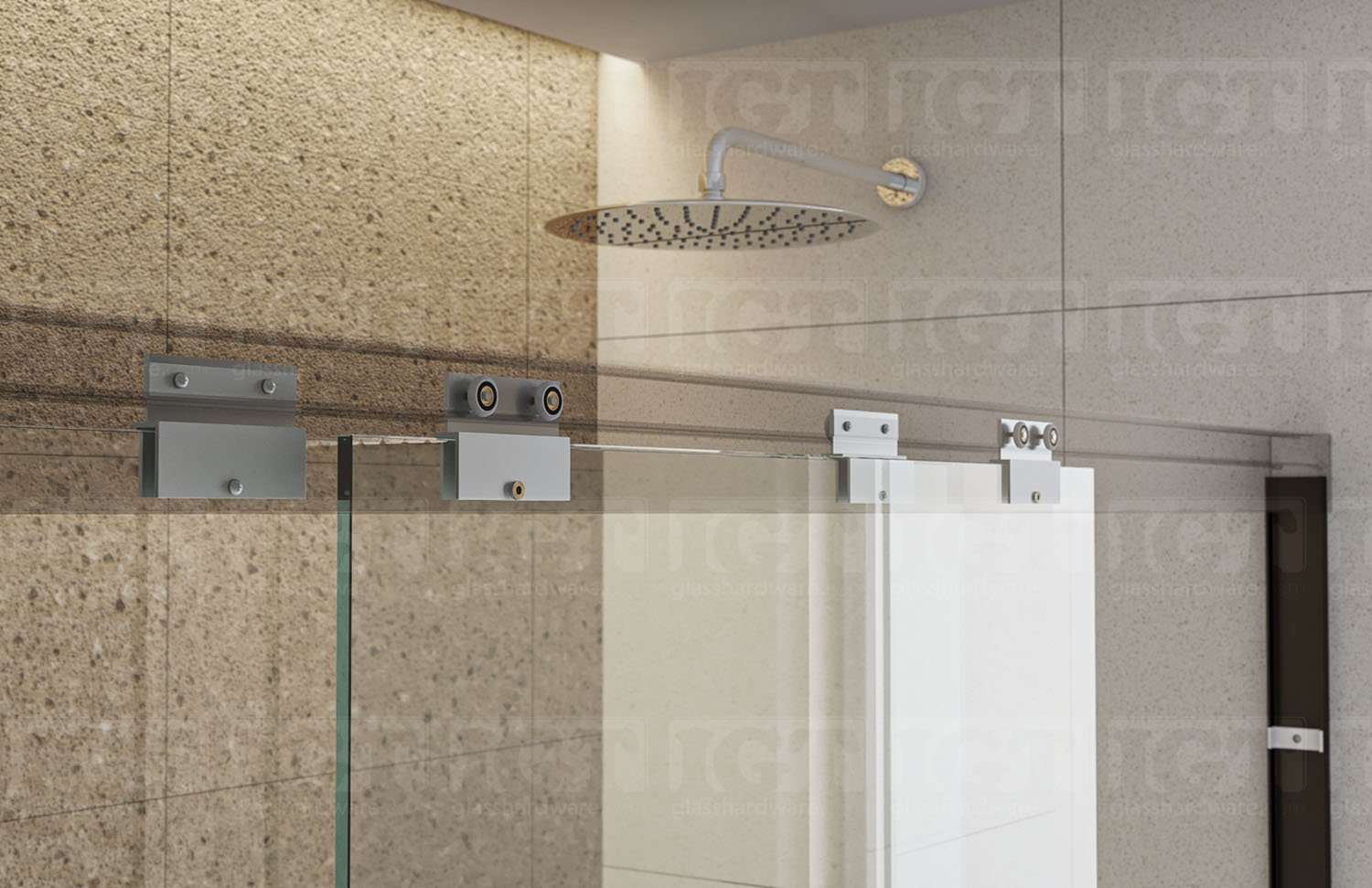 72"W x 80"H Bypass Sliding System - Oil Rubbed Bronze - Image 4