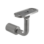 Post Mounted Adjustable Handrail Bracket, Square – Brushed Stainless