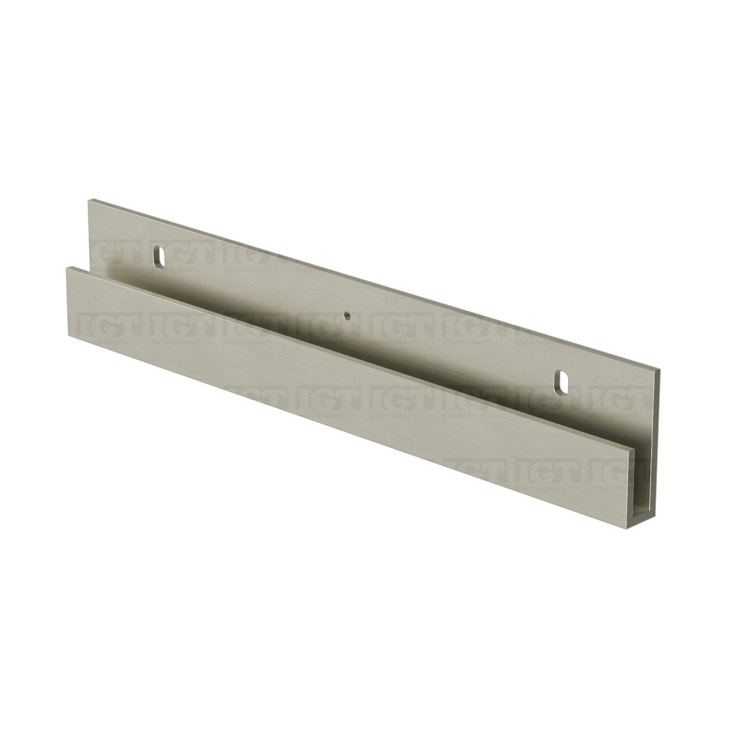 Aluminum Deep J-Mold,Punch & Slot - Brushed Nickel
