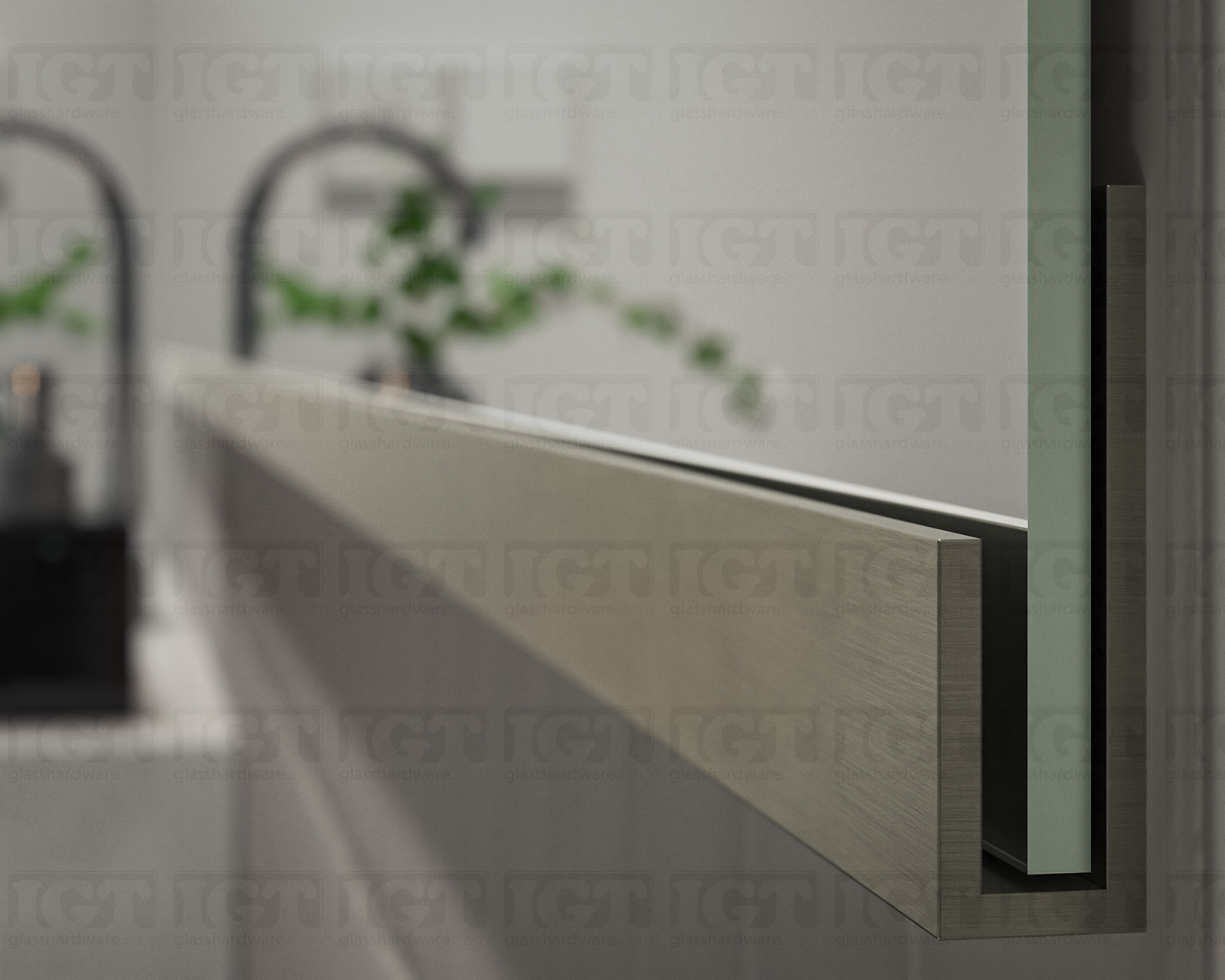 Aluminum Deep J-Mold,Punch & Slot - Brushed Nickel - Image 4