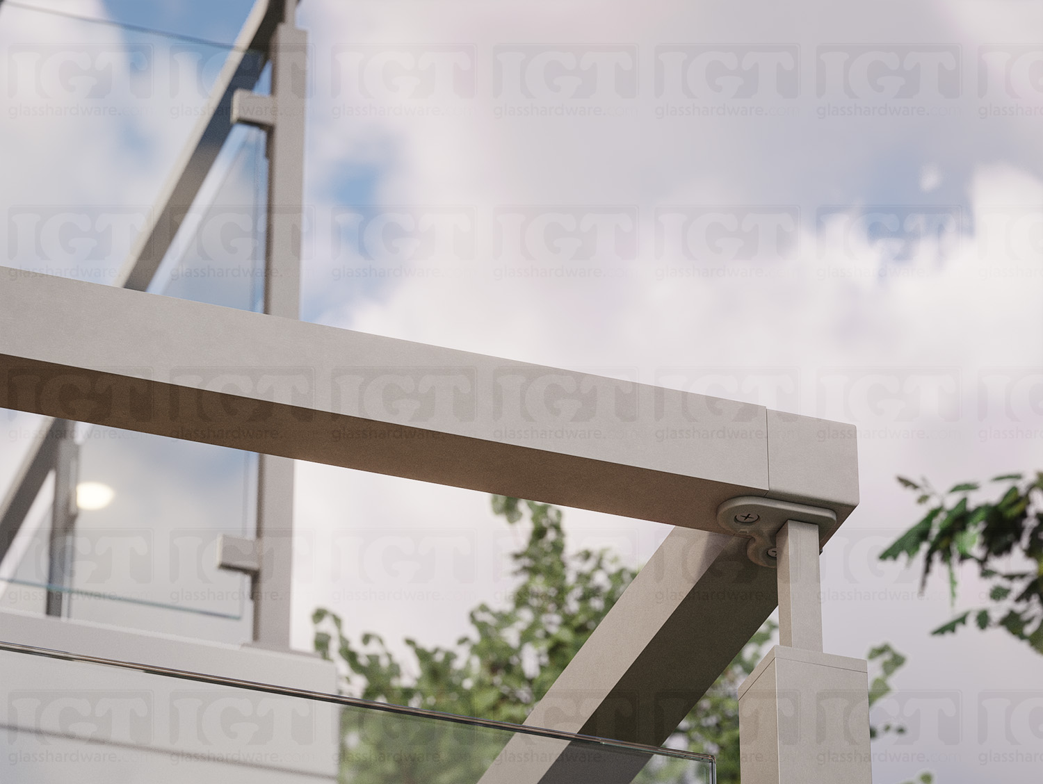 Mounting Plate 90 deg. for Square Tube - Brushed Stainless - Image 4