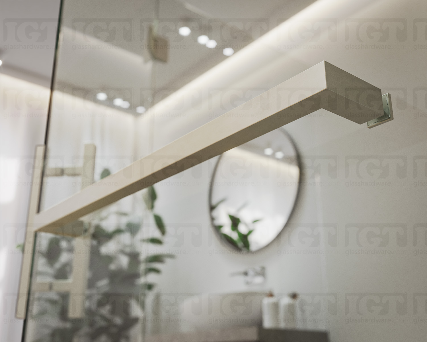 18" Single Square Towel Bar - Br.Nickel Finish - Image 5