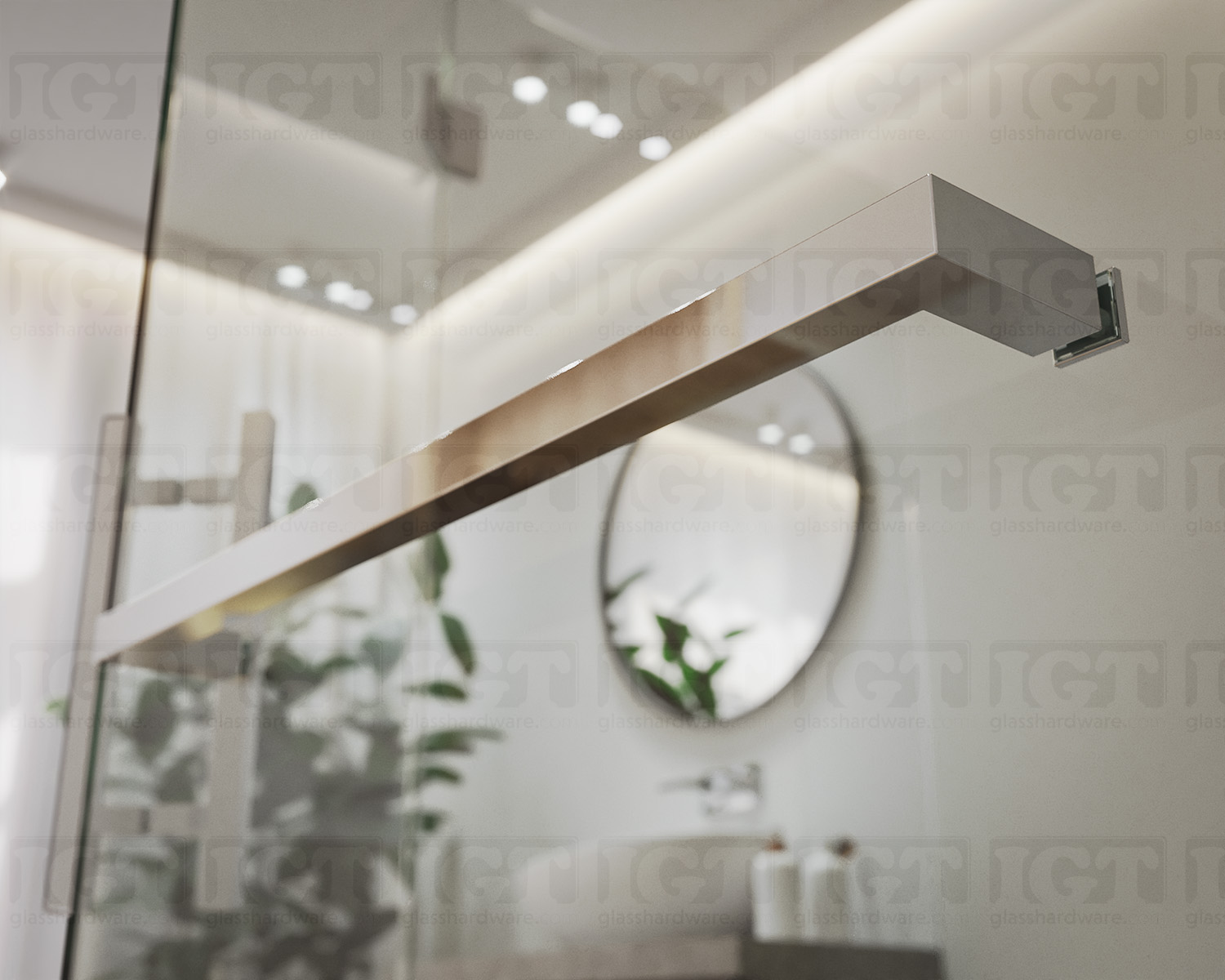18" Single Square Towel Bar - Chrome Finish - Image 5
