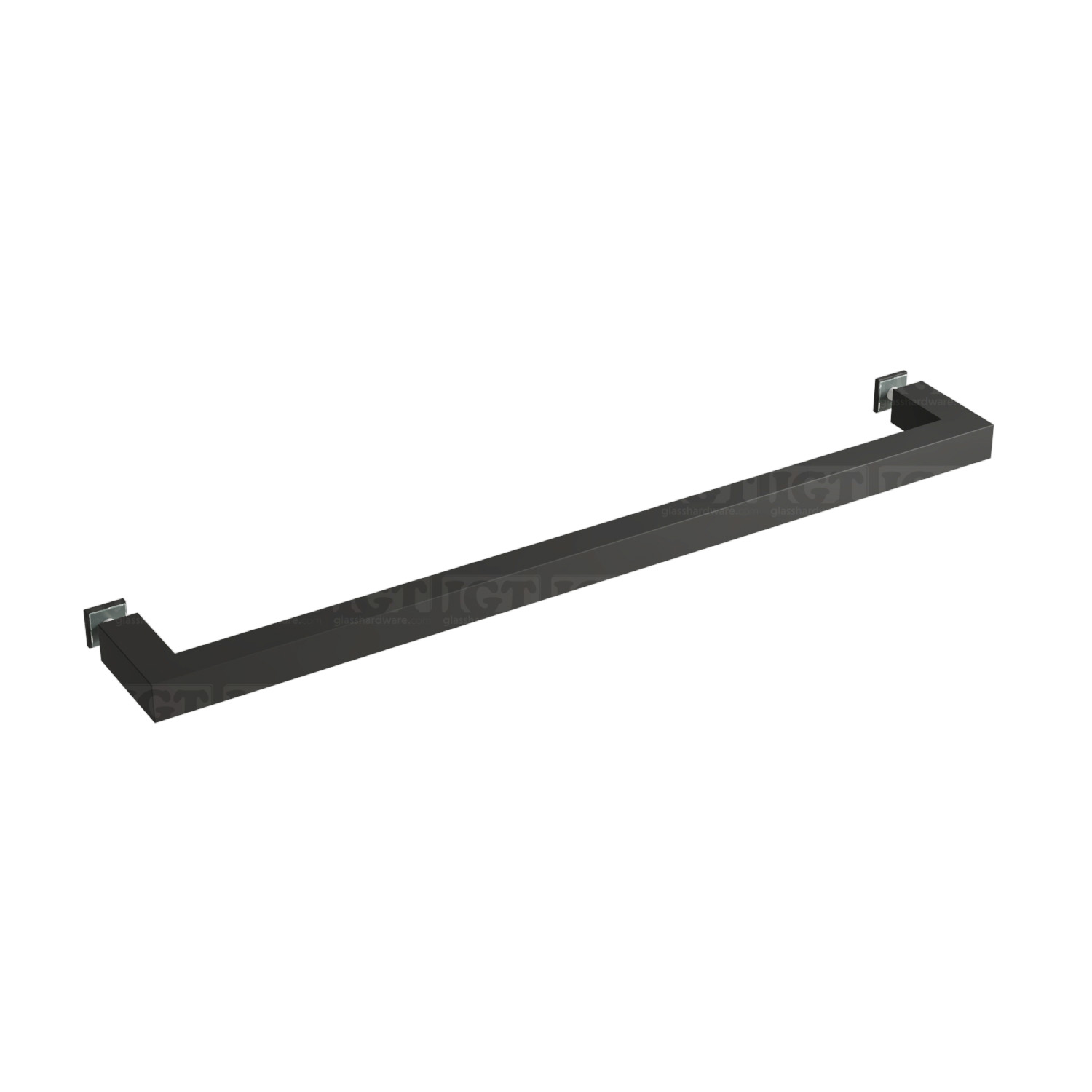 18" Single Square Towel Bar - Matte Black
