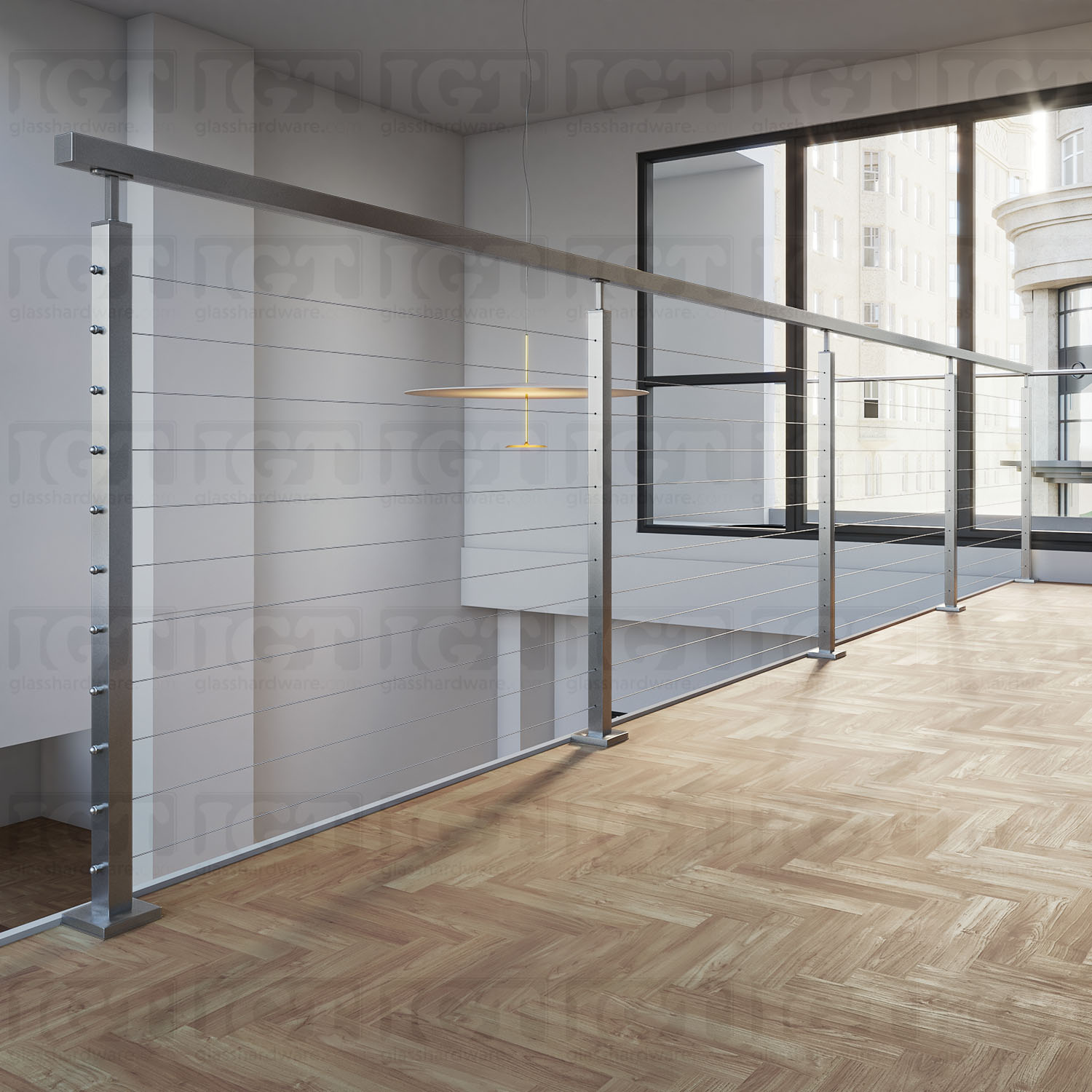 End Cap for Square Handrail - Brushed Stainless - Image 2