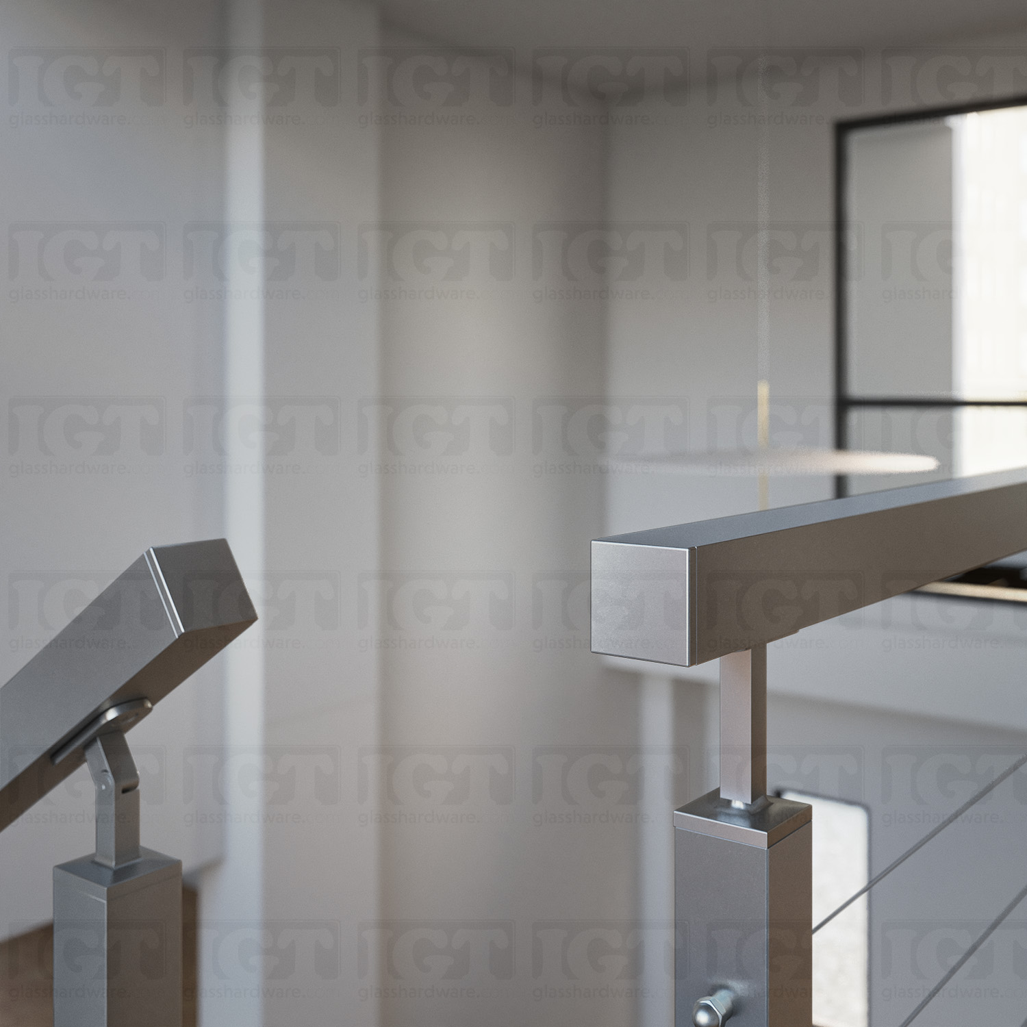 End Cap for Square Handrail - Brushed Stainless - Image 3