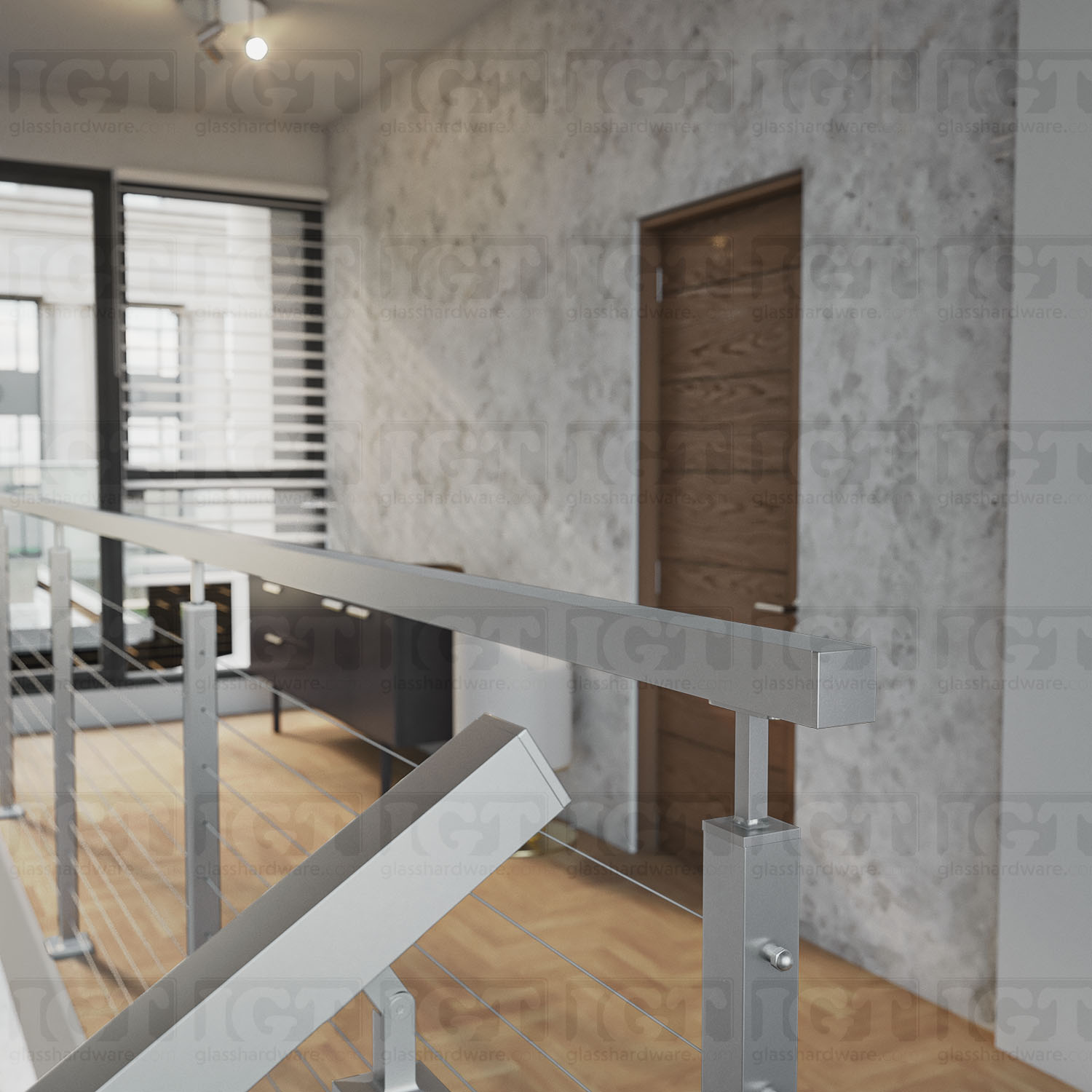 End Cap for Square Handrail - Brushed Stainless - Image 4