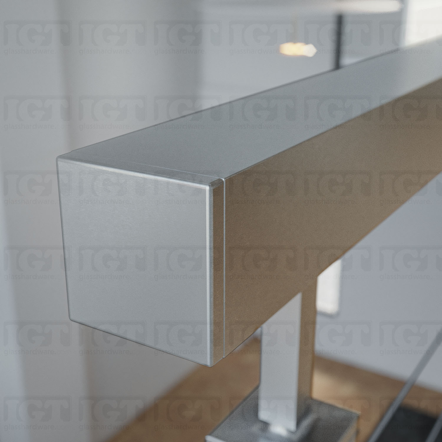 End Cap for Square Handrail - Brushed Stainless - Image 5