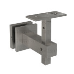 Square Adjustable Glass Mounted Hand Rail Bracket – Brushed Stainless SS316L