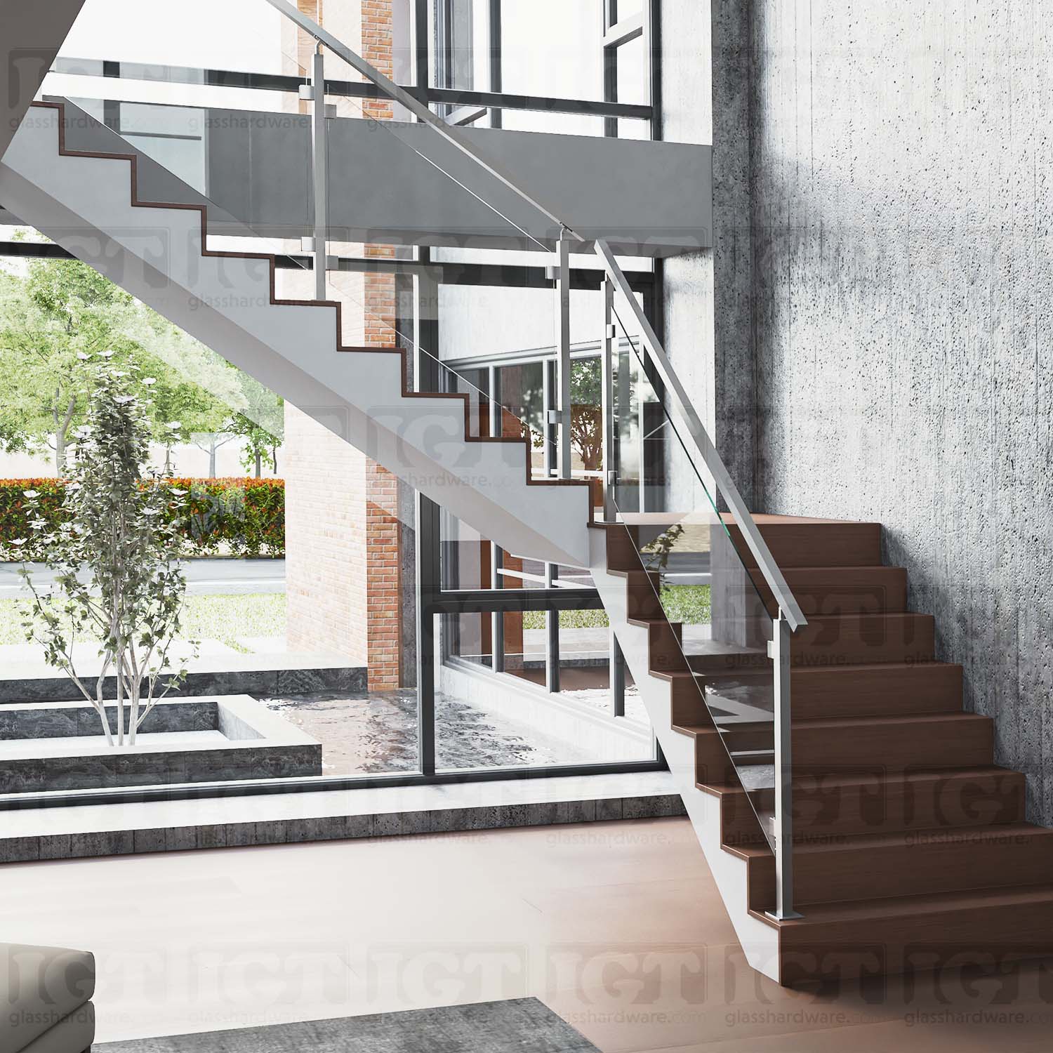 Square Stainless Steel Base 3-15/16" x 3-15/16" - Brushed Stainless - Image 2