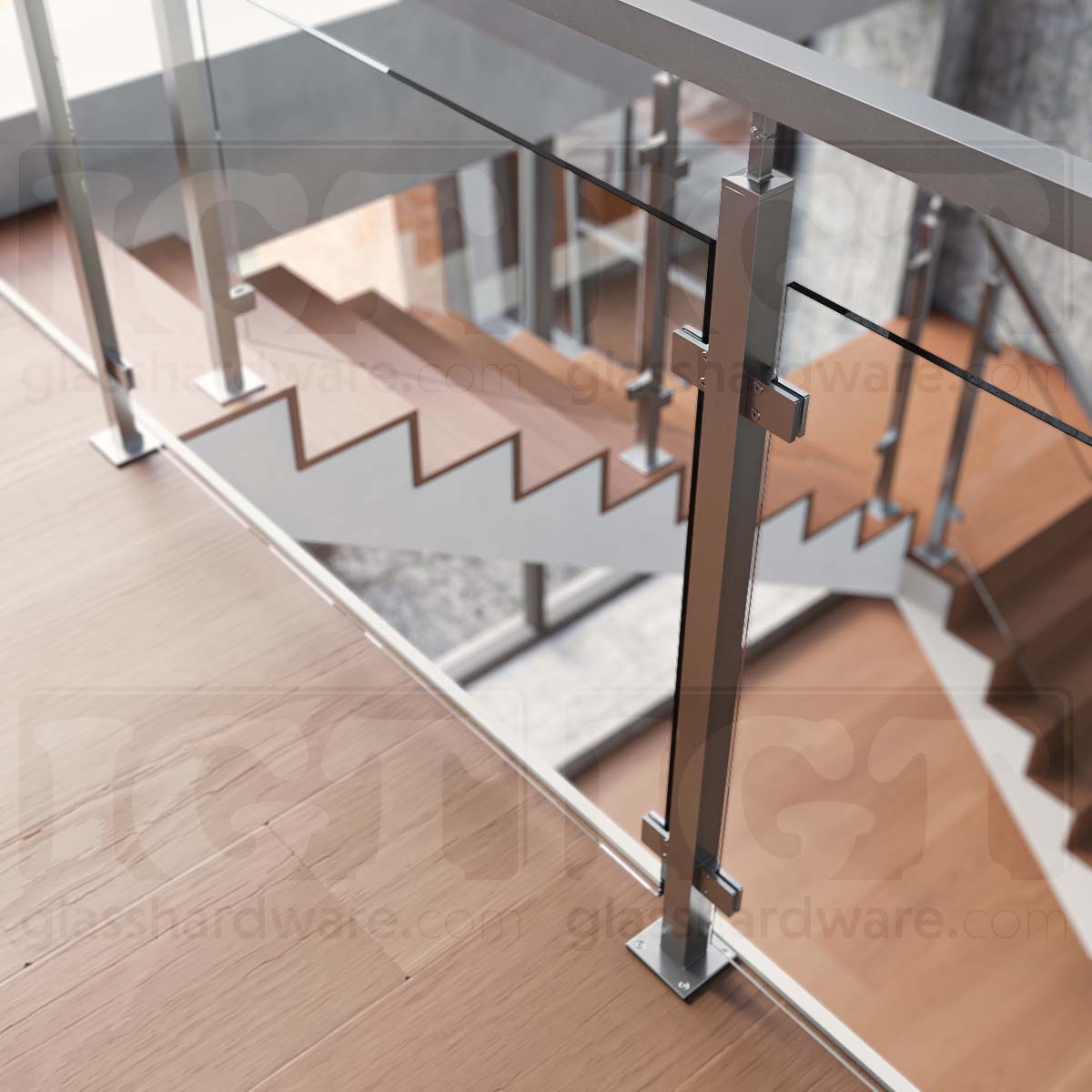 Square Stainless Steel Base 3-15/16" x 3-15/16" - Brushed Stainless - Image 4