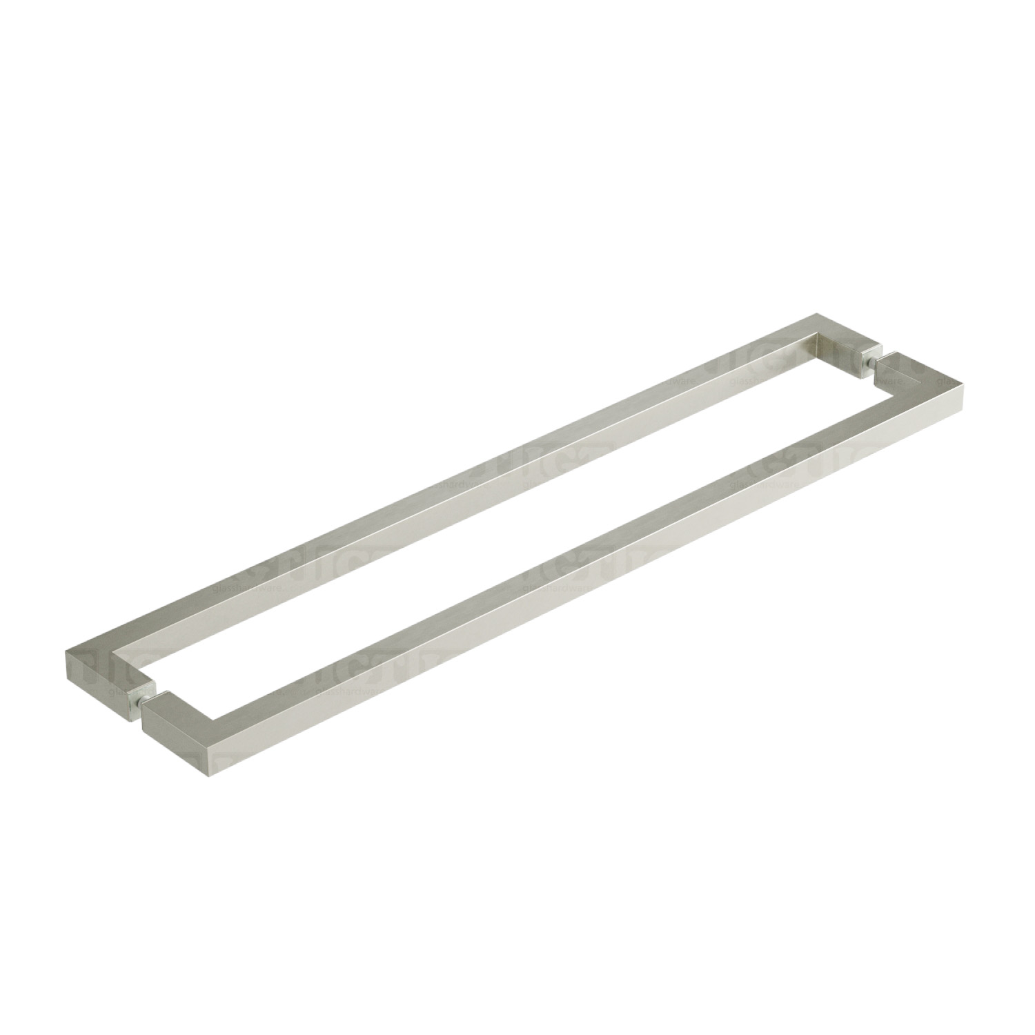 24" Back-to-Back Square Towel Bar - Br Nickel