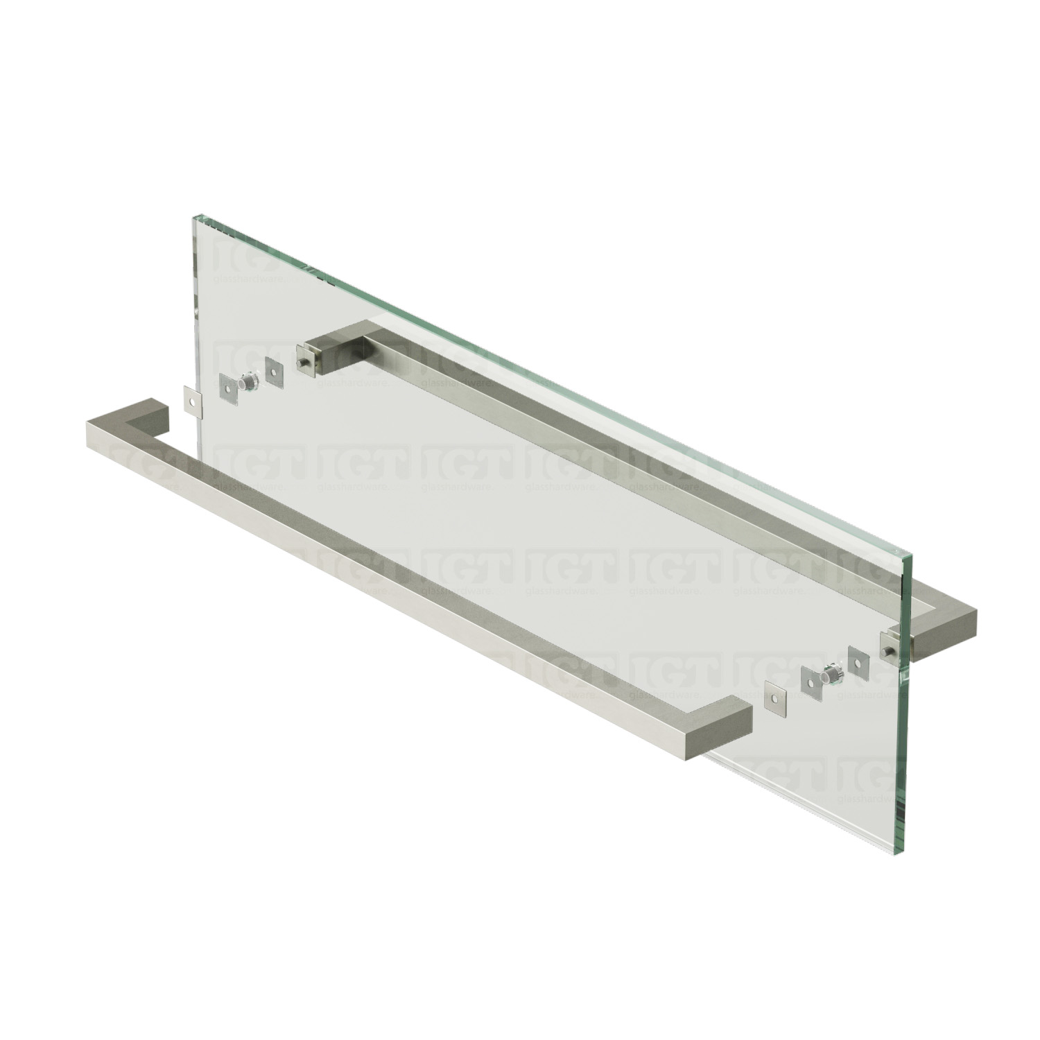 24" Back-to-Back Square Towel Bar - Br Nickel - Image 6