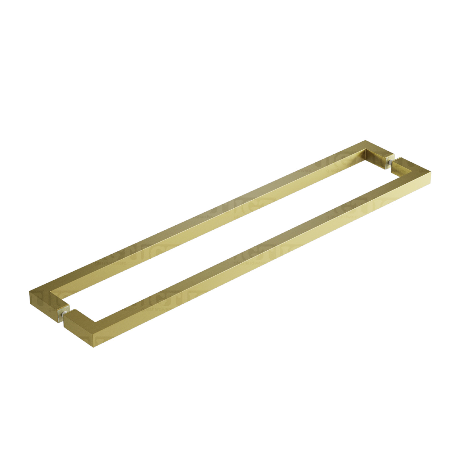 24" Back-to-Back Square Towel Bar - Gold Brushed