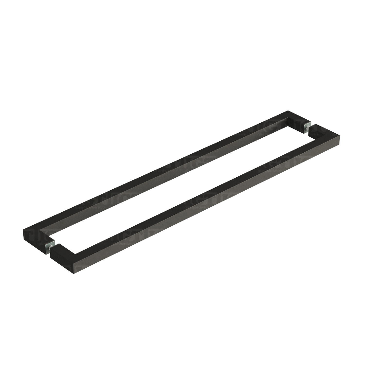 24" Back -to-Back Square Towel Bar - Matte Black