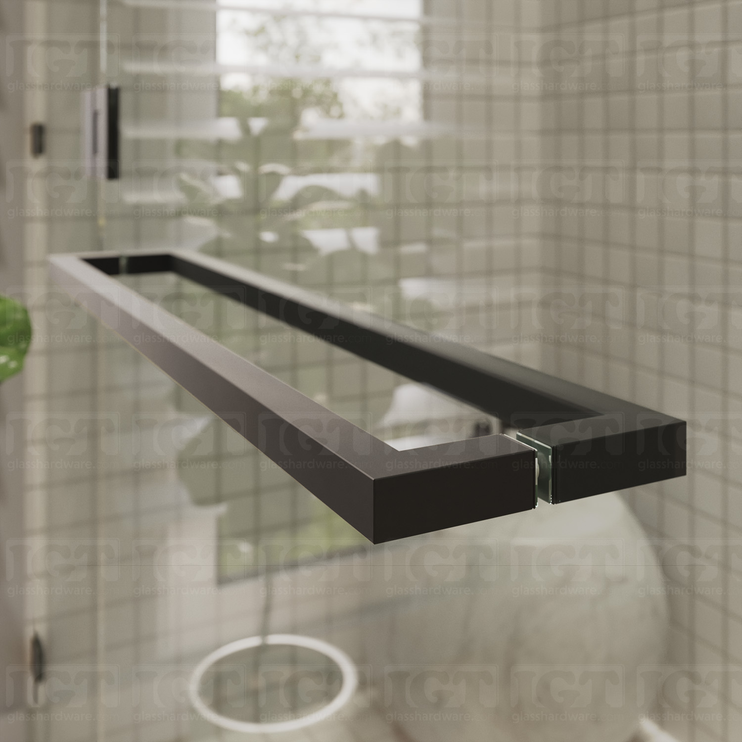 24" Back -to-Back Square Towel Bar - Matte Black - Image 5