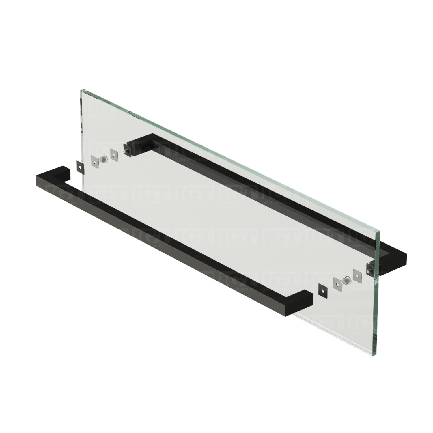 24" Back -to-Back Square Towel Bar - Matte Black - Image 6