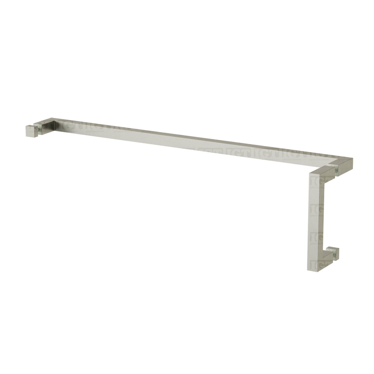 6" Pull & 24" Square Tube Towel Bar - Br. Nickel Finish