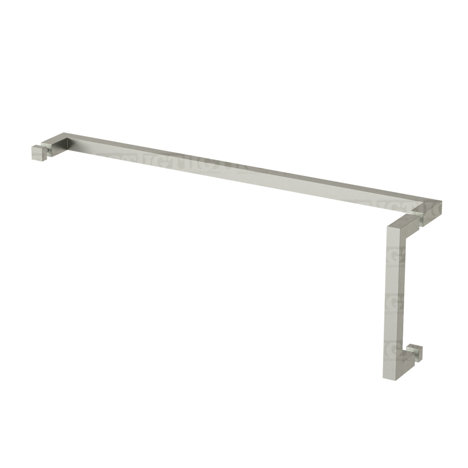8" Pull & 24" Square Tube Towel Bar - Br. Nickel Finish