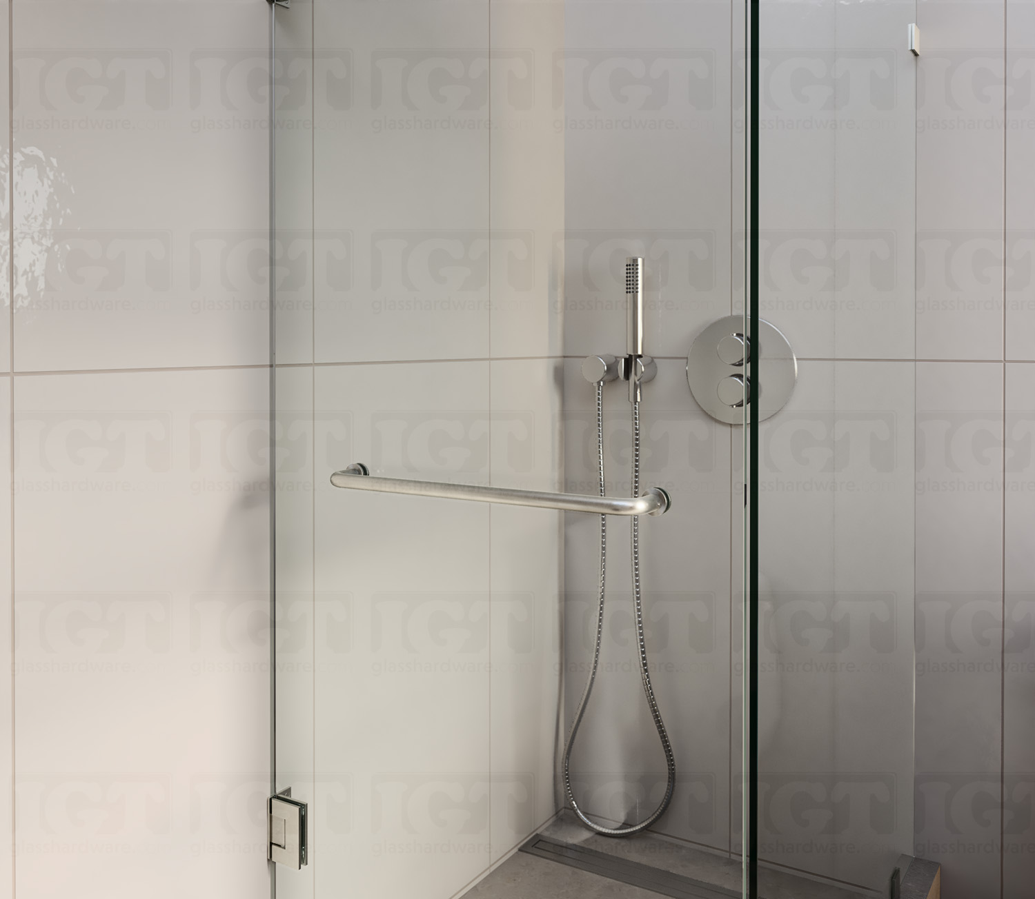 18" Single Traditional Towel Bar - Br Nickel Finish - Image 3