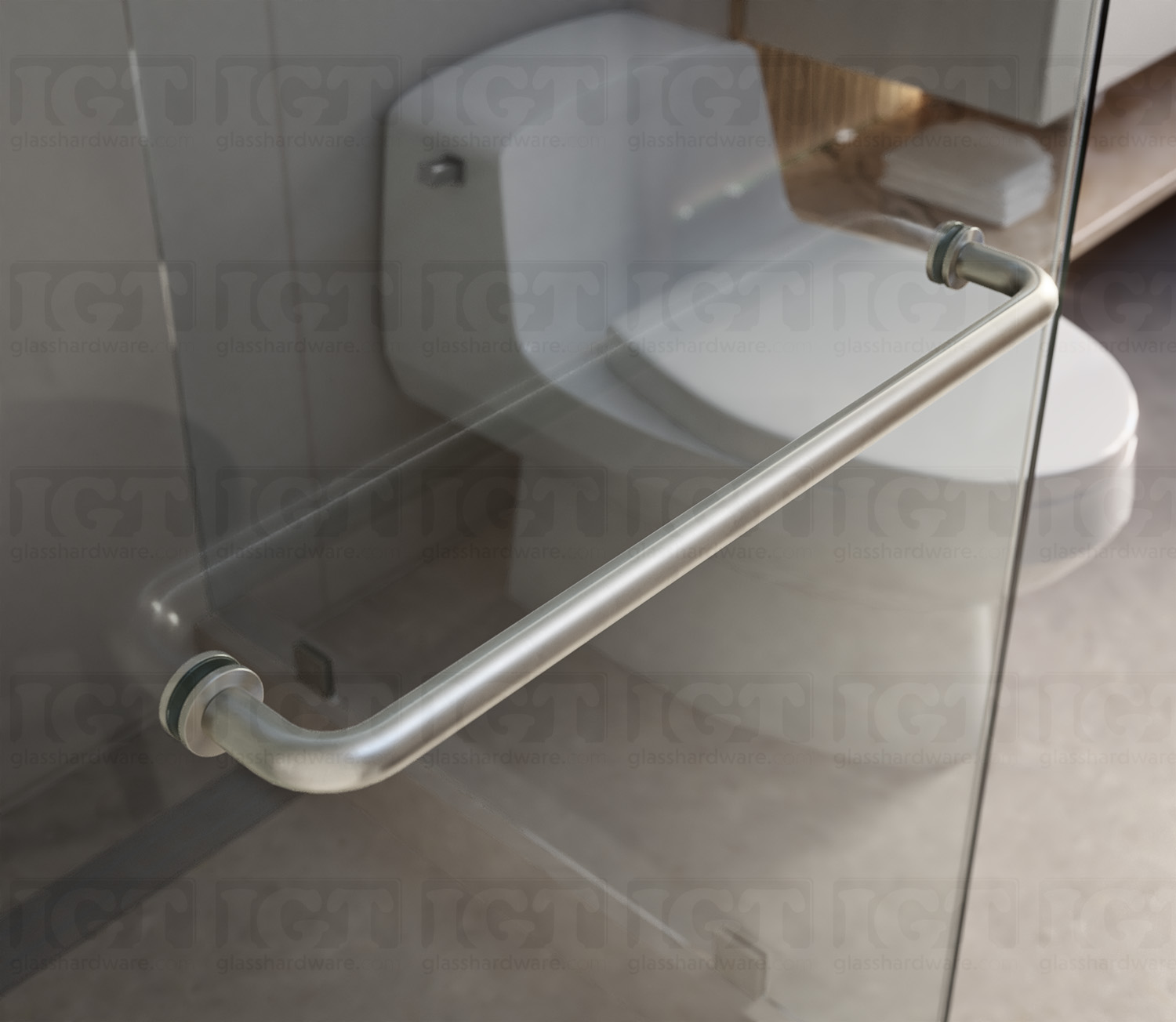 18" Single Traditional Towel Bar - Br Nickel Finish - Image 4