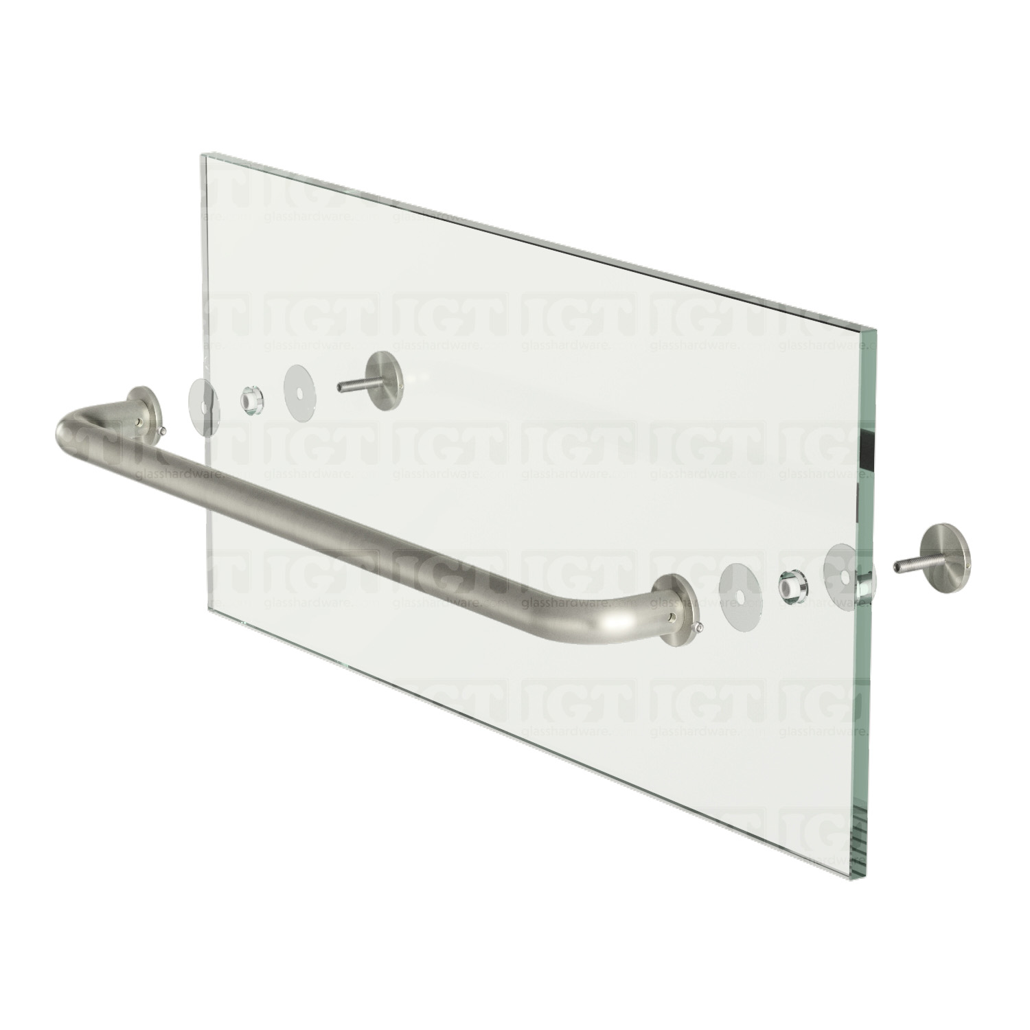 18" Single Traditional Towel Bar - Br Nickel Finish - Image 6