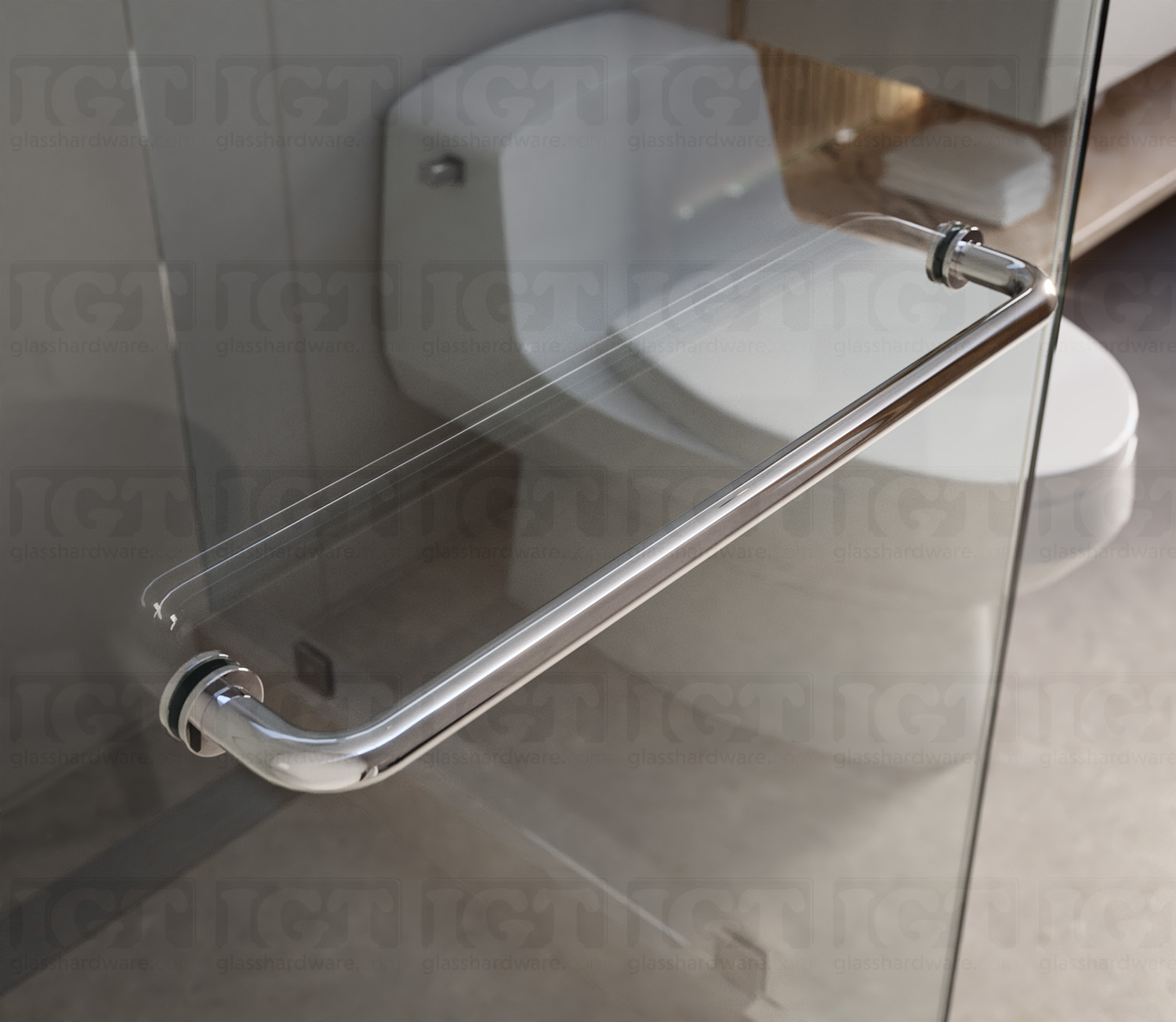 18" Single Traditional Towel Bar - Chrome Finish - Image 4