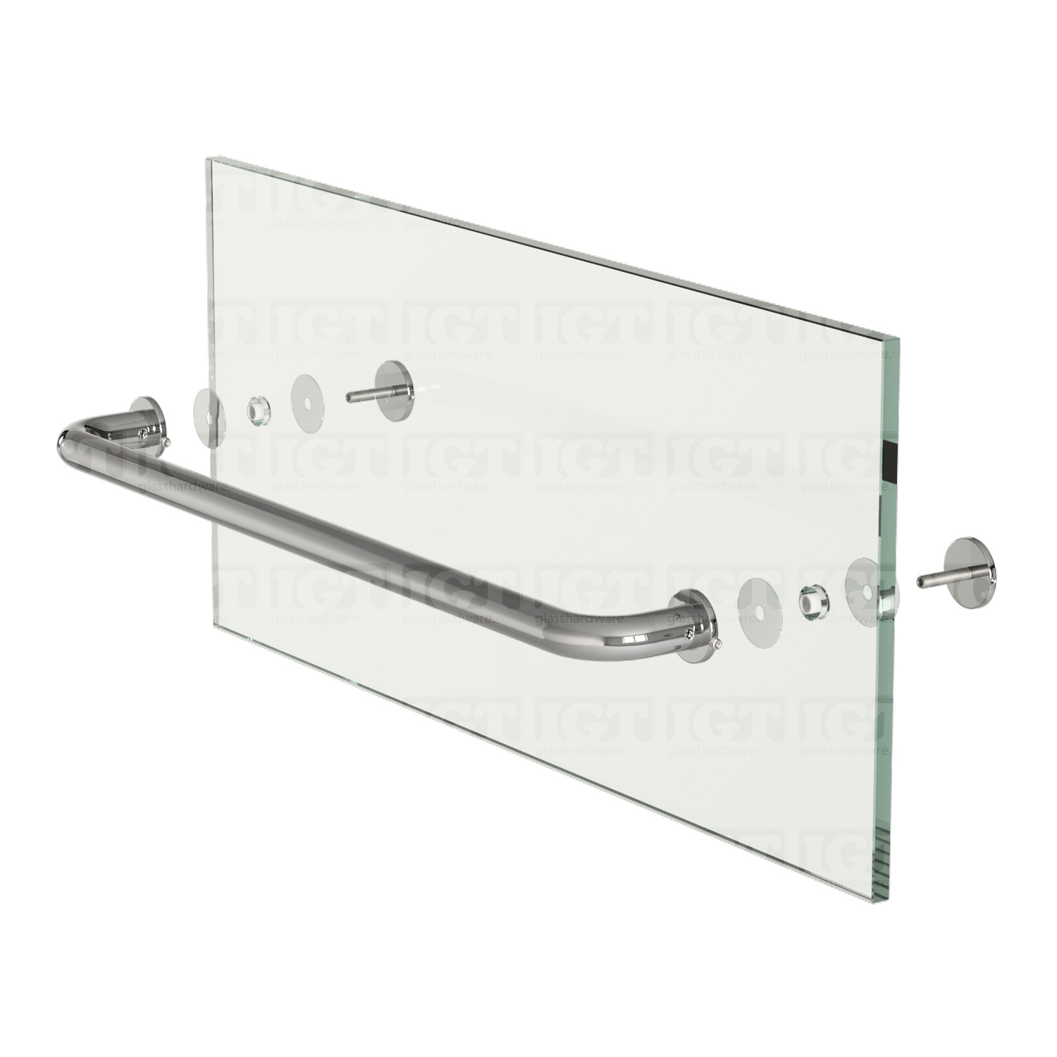18" Single Traditional Towel Bar - Chrome Finish - Image 6