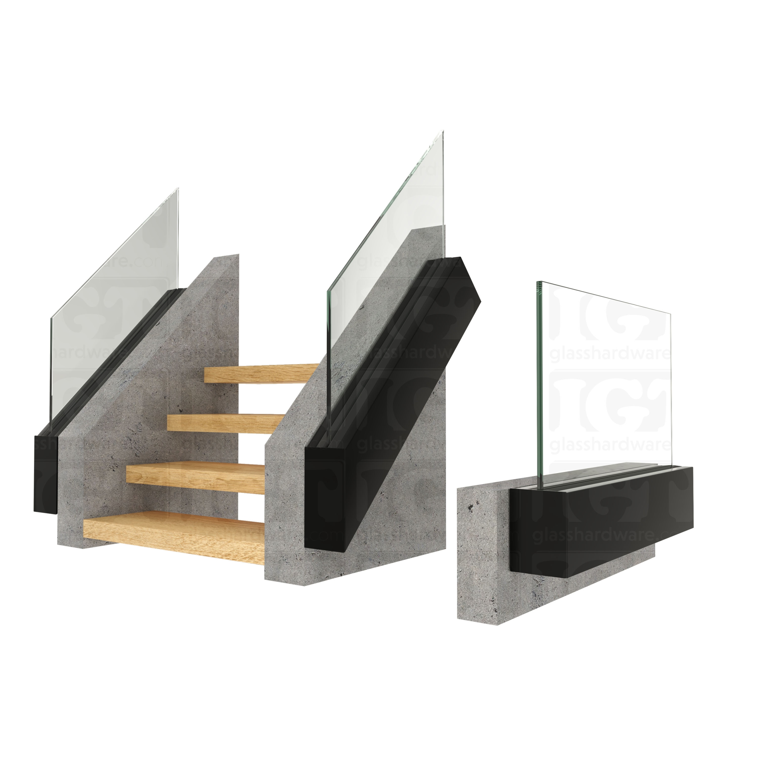 Tilt-Lock™ Oversized End Cap for Fascia Mount - Brushed Anodized Black - Image 2