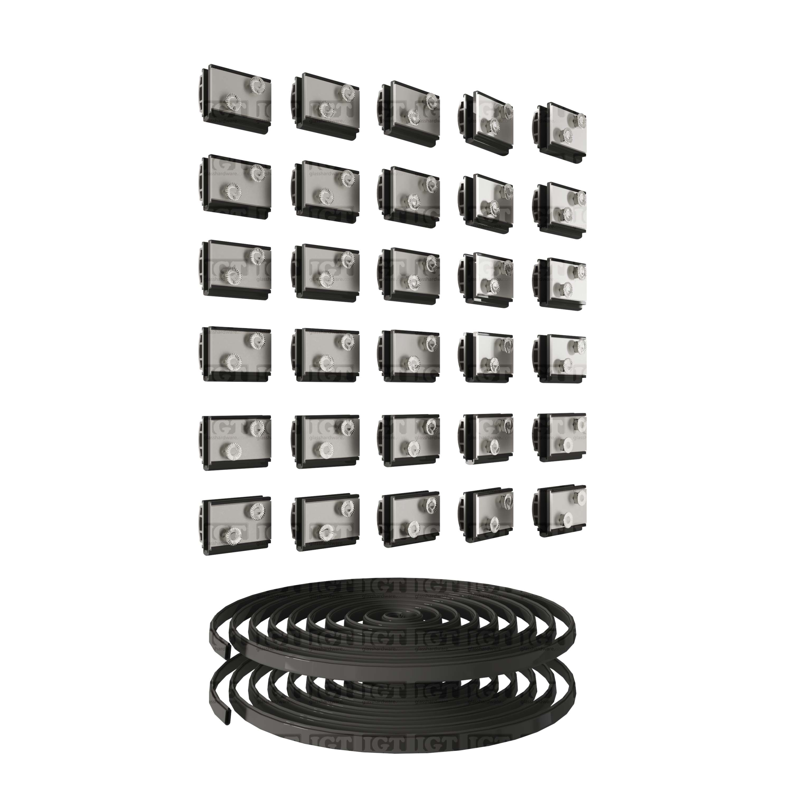 13/16” Tilt-Lock™ Glass Mounting Kit for 20’ Base Shoe