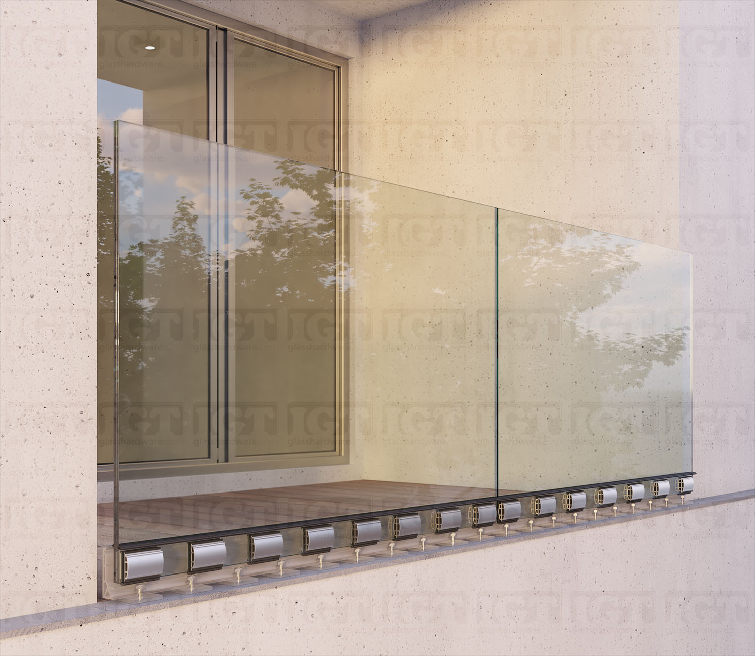 13/16” Tilt-Lock™ Glass Mounting Kit for 20’ Base Shoe - Image 4