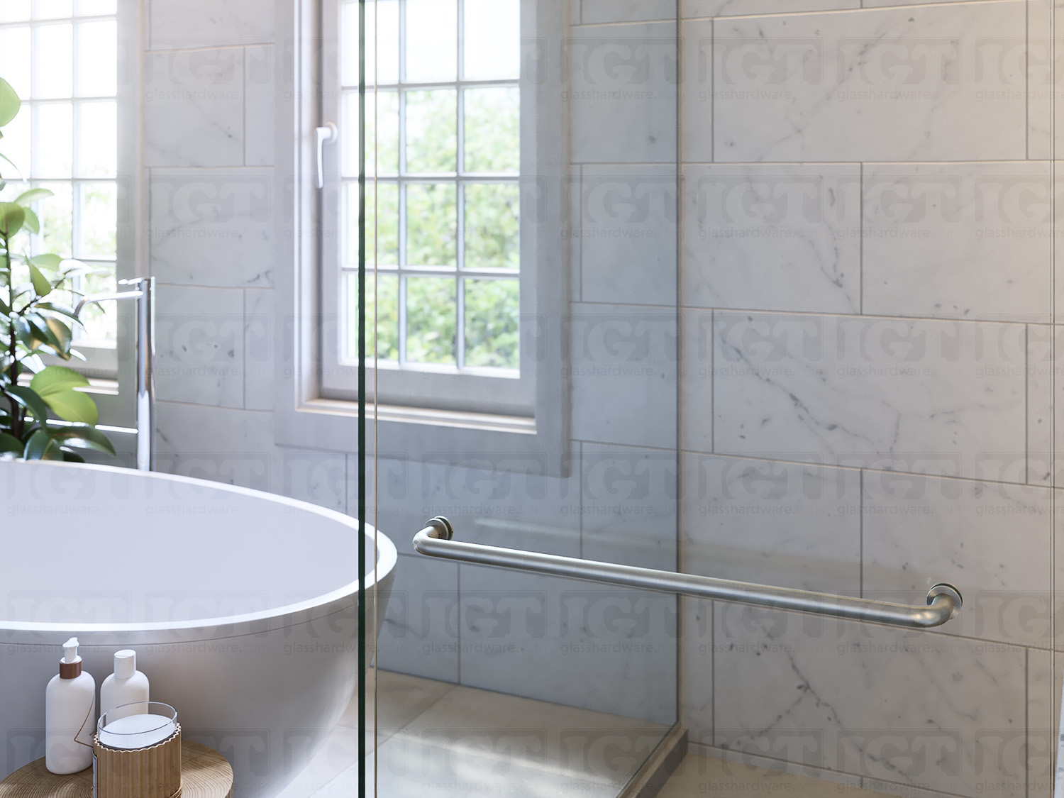 22" Traditional Single Towel Bar - Brushed Nickel - Image 5