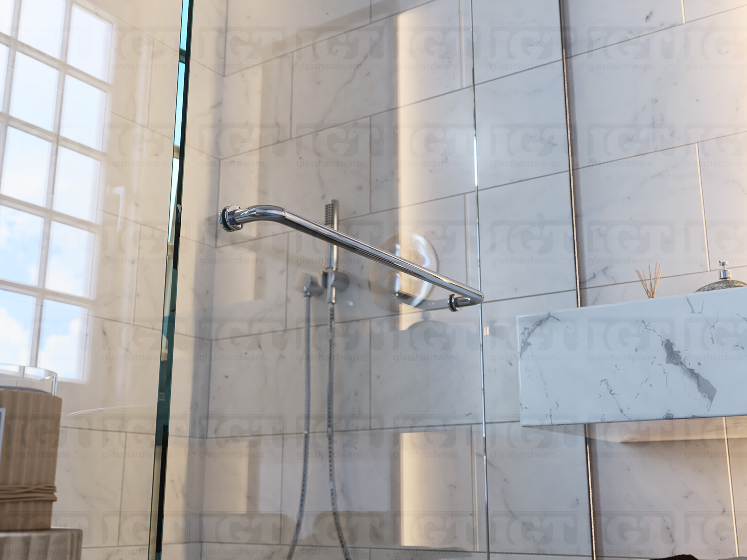 22" Traditional Single Towel Bar - Chrome Polished - Image 3