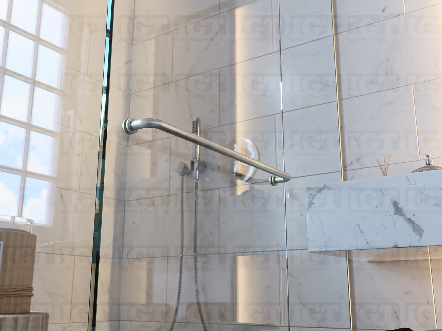 24" Traditional Single Towel Bar - Brushed Nickel - Image 3