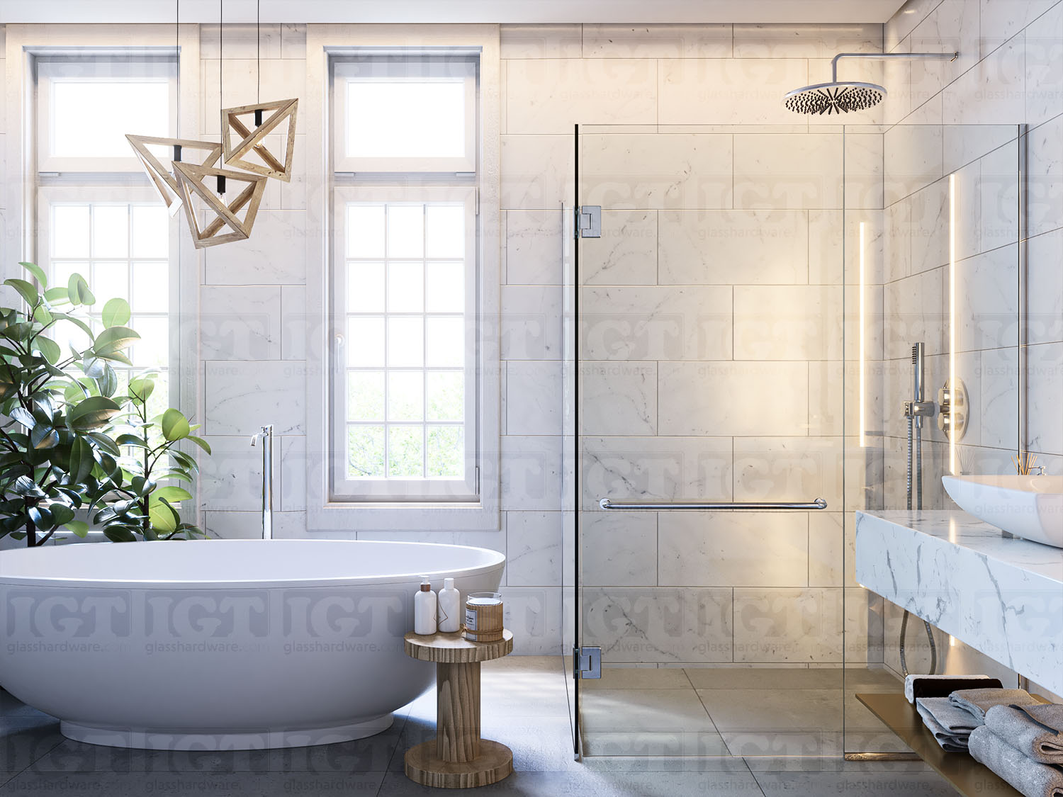 24" Traditional Single Towel Bar - Chrome Polished - Image 4
