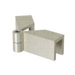 Glass-to-Glass Adjustable Sleeve Over Clamp – Brushed Nickel