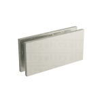 Glass-to-Glass 180 Degree Square Clamp (Full Plates) – Brushed Nickel