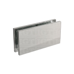 Glass-to-Glass 180 Degree Square Clamp (Full Plates) – Chrome Polished