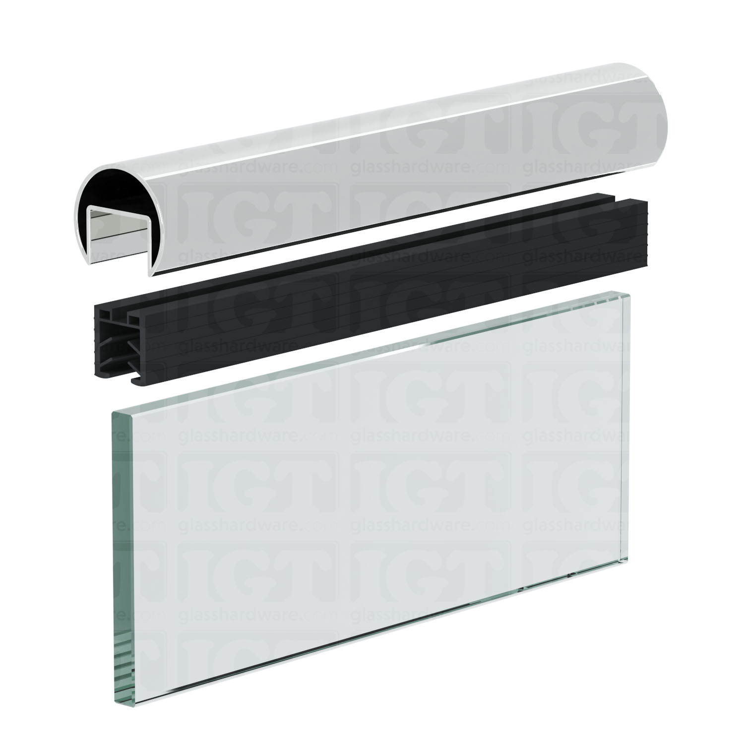 120" Round Cap Rail - Polished Stainless - Image 6