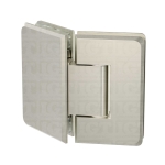 Glass-to-Glass 135 Degree Bilboa Hinge – Brushed Nickel