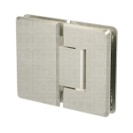 Glass-to-Glass 180 Degree Bilboa Hinge – Brushed Nickel