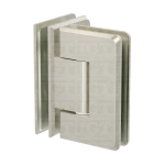 Glass-to-Glass 90 Degree Bilboa Hinge – Brushed Nickel
