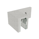 Left Wall-to-Glass Sleeve Over Clamp – Chrome Polished
