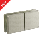 Glass-to-Glass 180 Degree Bilboa Clamp (Split Face) – Brushed Nickel