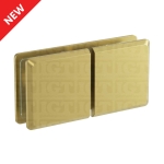Glass-to-Glass 180 Degree Bilboa Clamp (Split Face) – Gold Brushed